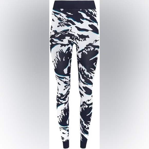 NWT Sweaty Betty Women’s Peaks Ski Base Layer Seamless Leggings Jacquard Blue XS - Picture 5 of 15